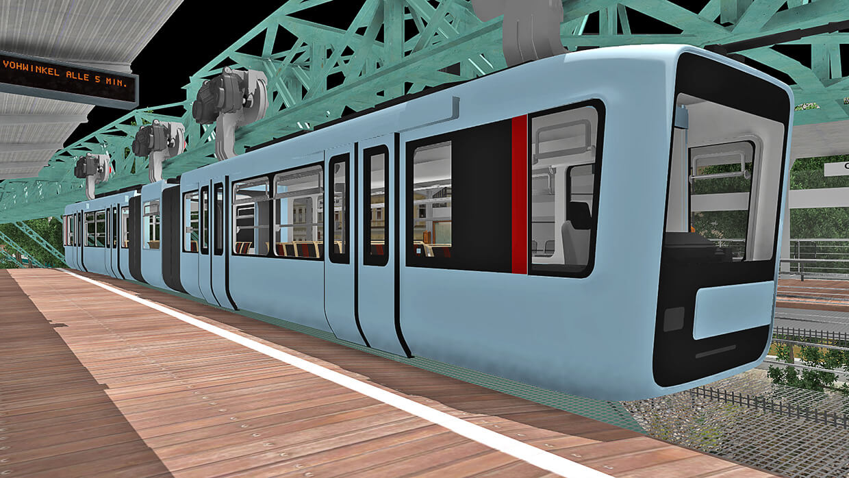 Screenshot Trainingssystem Wuppertaler Schwebebahn