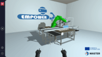 Projekt EMPOWER: Screenshot VR-Anwendung Transformatorenmontage